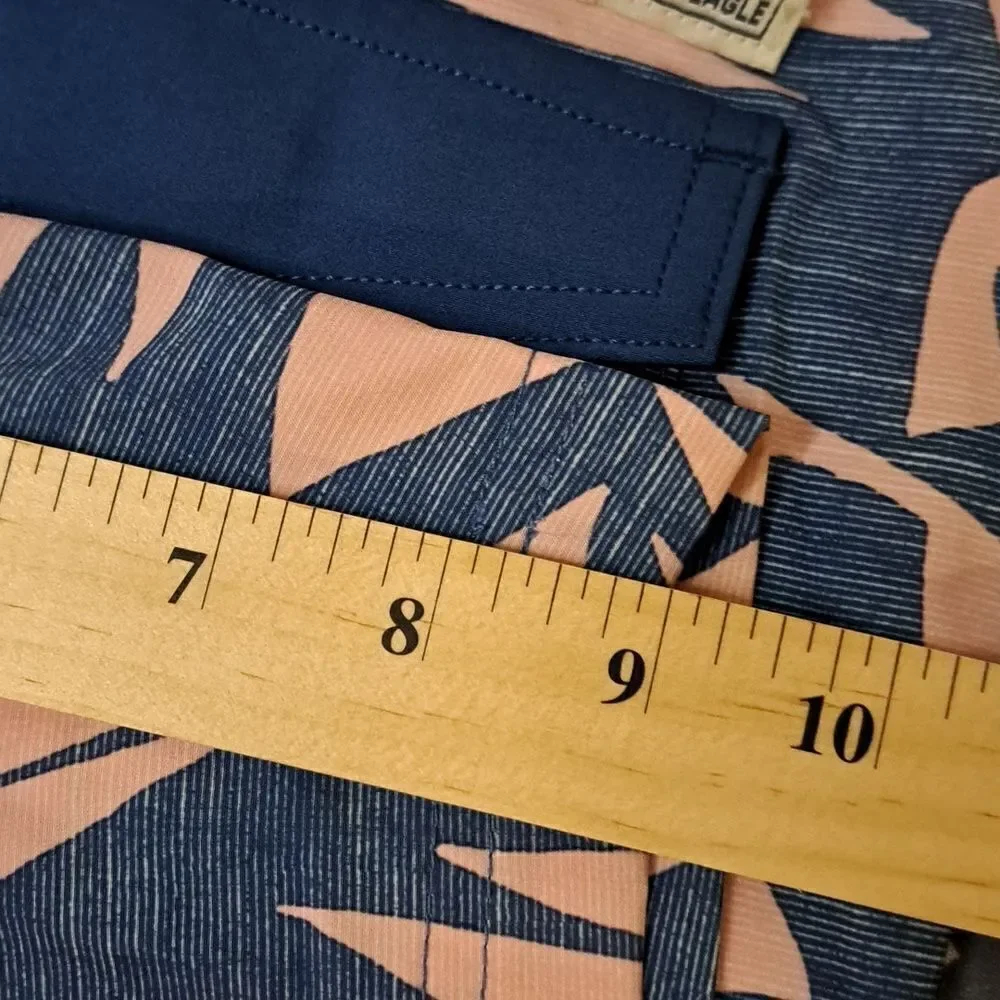American Eagle pink and blue board shorts size large